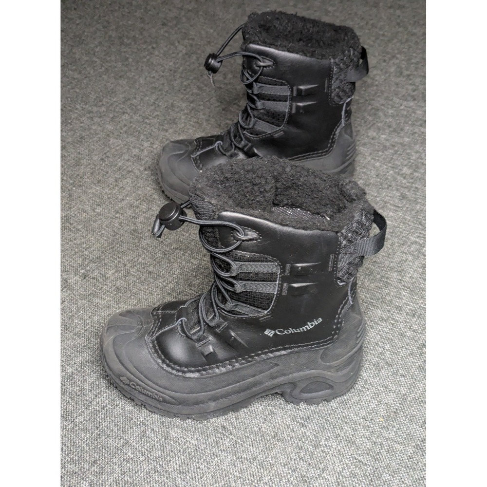 Columbia Faux Fur Insulated Boy's Youth Size 1 Waterproof Snow Winter Boots